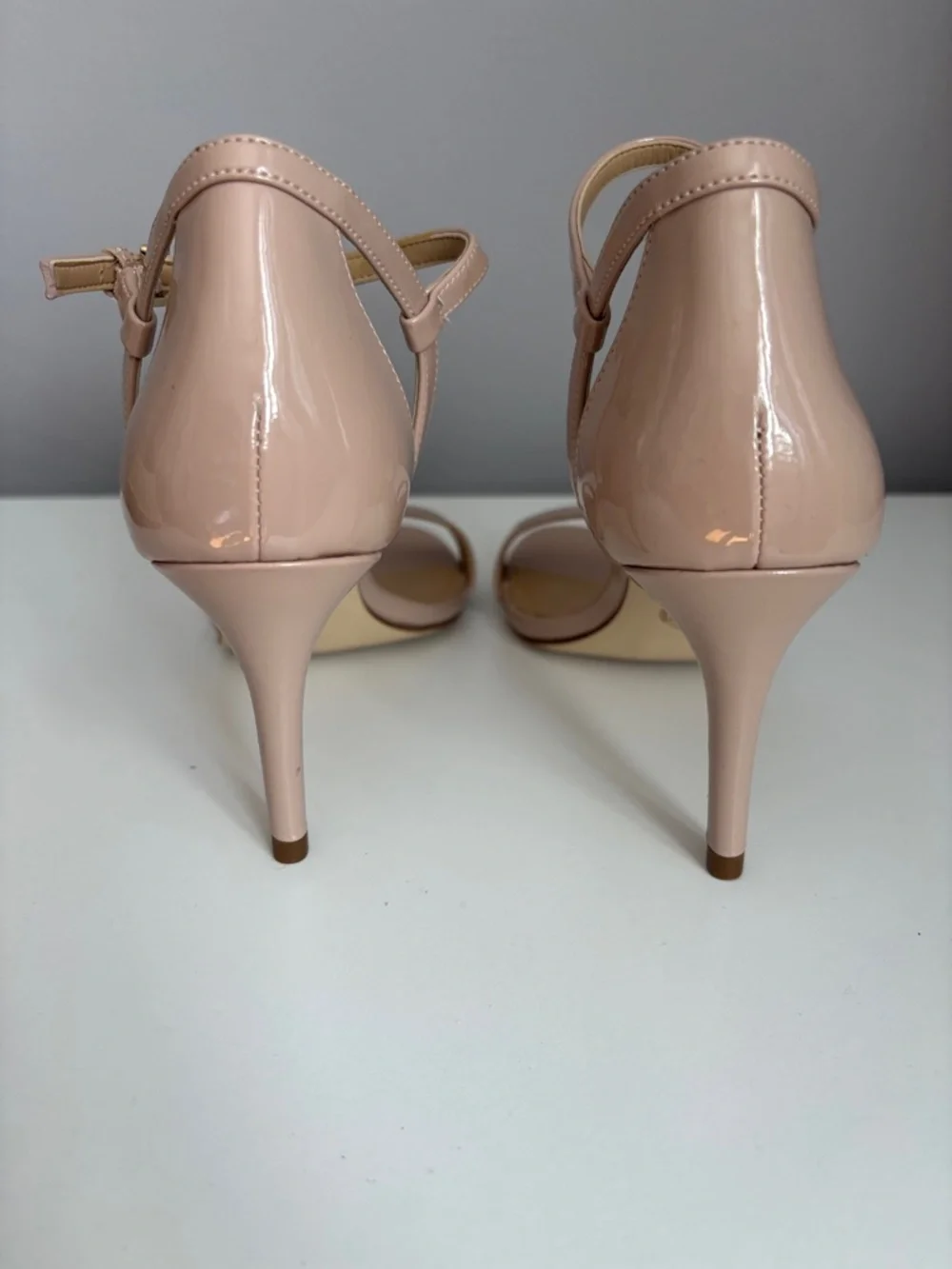 Michael Kors Light Blush Patent Leather Stiletto Sandals
